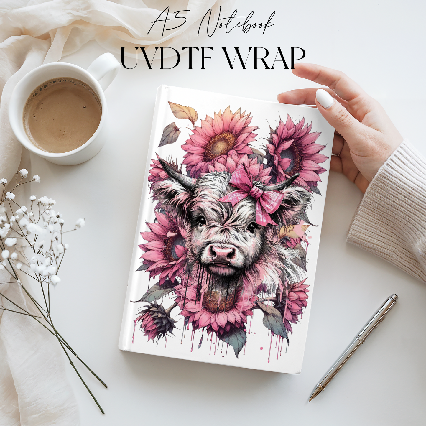 Premium A5 Notebook UVDTF Wraps | A5 Transfer | Design 37