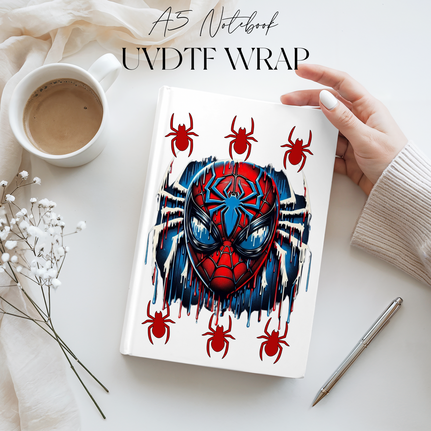 Premium A5 Notebook UVDTF Wraps | A5 Transfer | Design 34