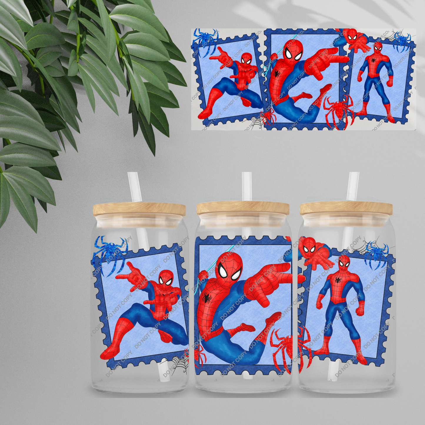 Double Sided UVDTF Wrap | 16oz Tumbler Transfer | 24cm x 11cm | characters 10