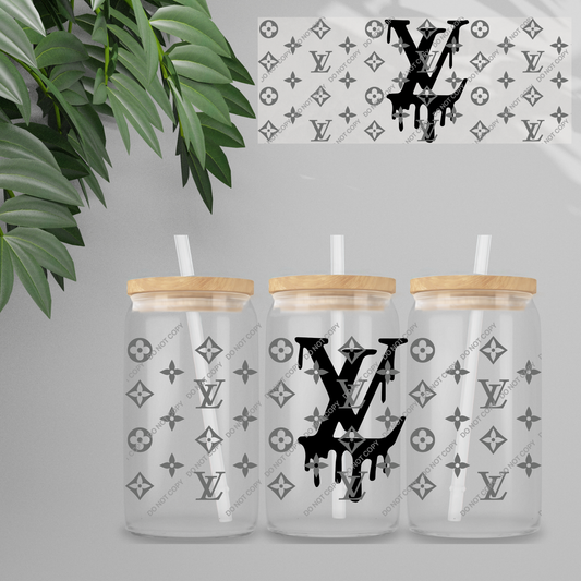 Double Sided UVDTF Wrap | 16oz Tumbler Transfer | 24cm x 11cm | Designer | 49