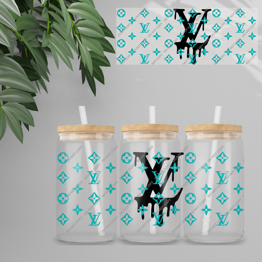 Double Sided UVDTF Wrap | 16oz Tumbler Transfer | 24cm x 11cm | Designer | 50
