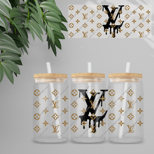 Double Sided UVDTF Wrap | 16oz Tumbler Transfer | 24cm x 11cm | Designer | 48
