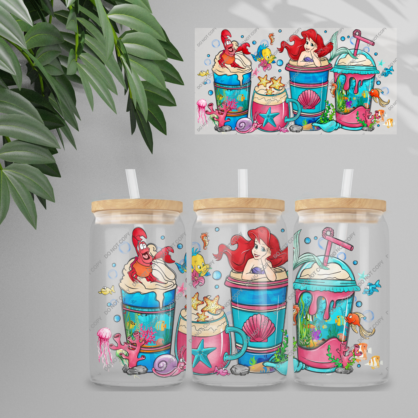 Double Sided UVDTF Wrap | 16oz Tumbler Transfer | 24cm x 11cm | characters 34