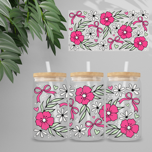 Double Sided UVDTF Wrap | 16oz Tumbler Transfer | 24cm x 11cm | Cutesy 17
