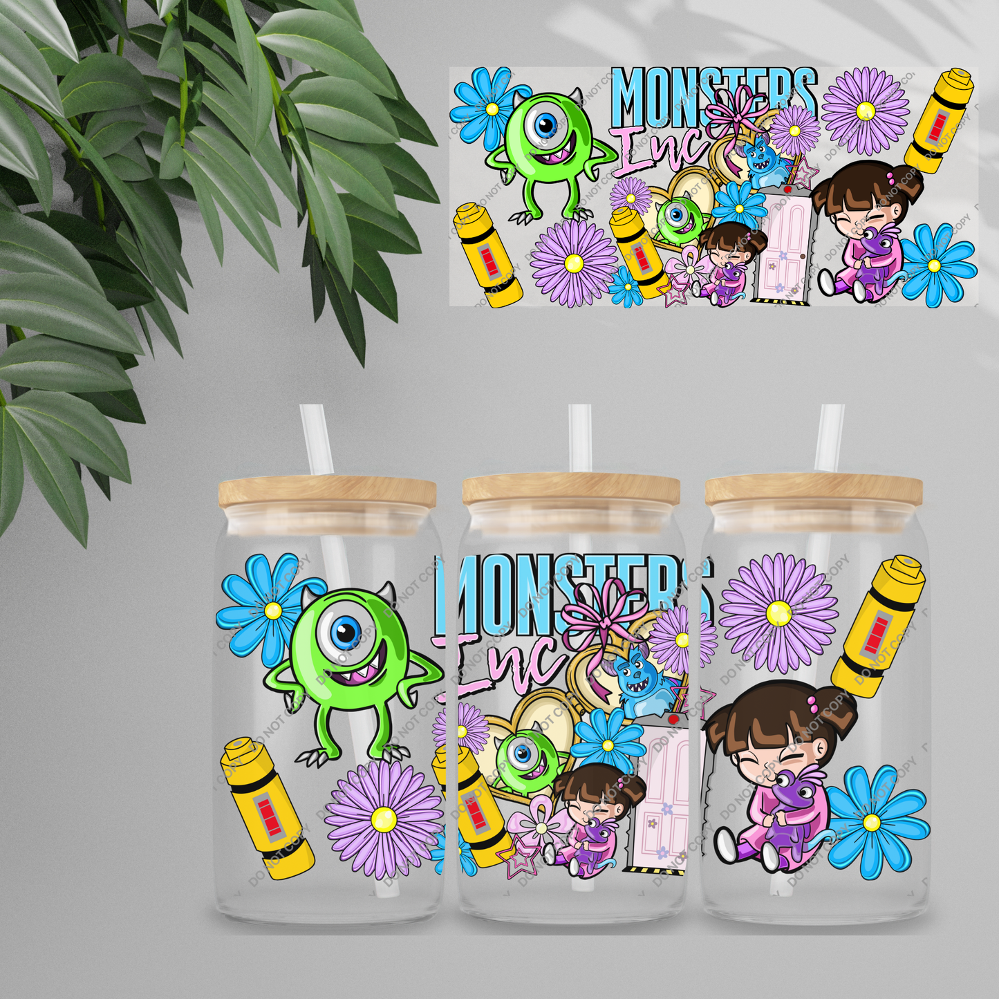 Double Sided UVDTF Wrap | 16oz Tumbler Transfer | 24cm x 11cm | characters 74