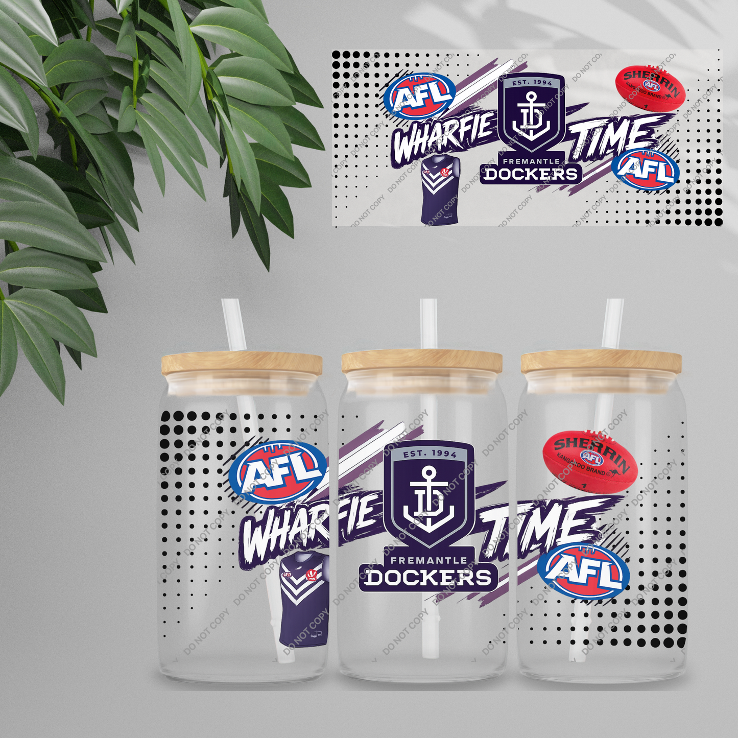 Double Sided UVDTF Wrap | 16oz Tumbler Transfer | 24cm x 11cm | Sports | 20