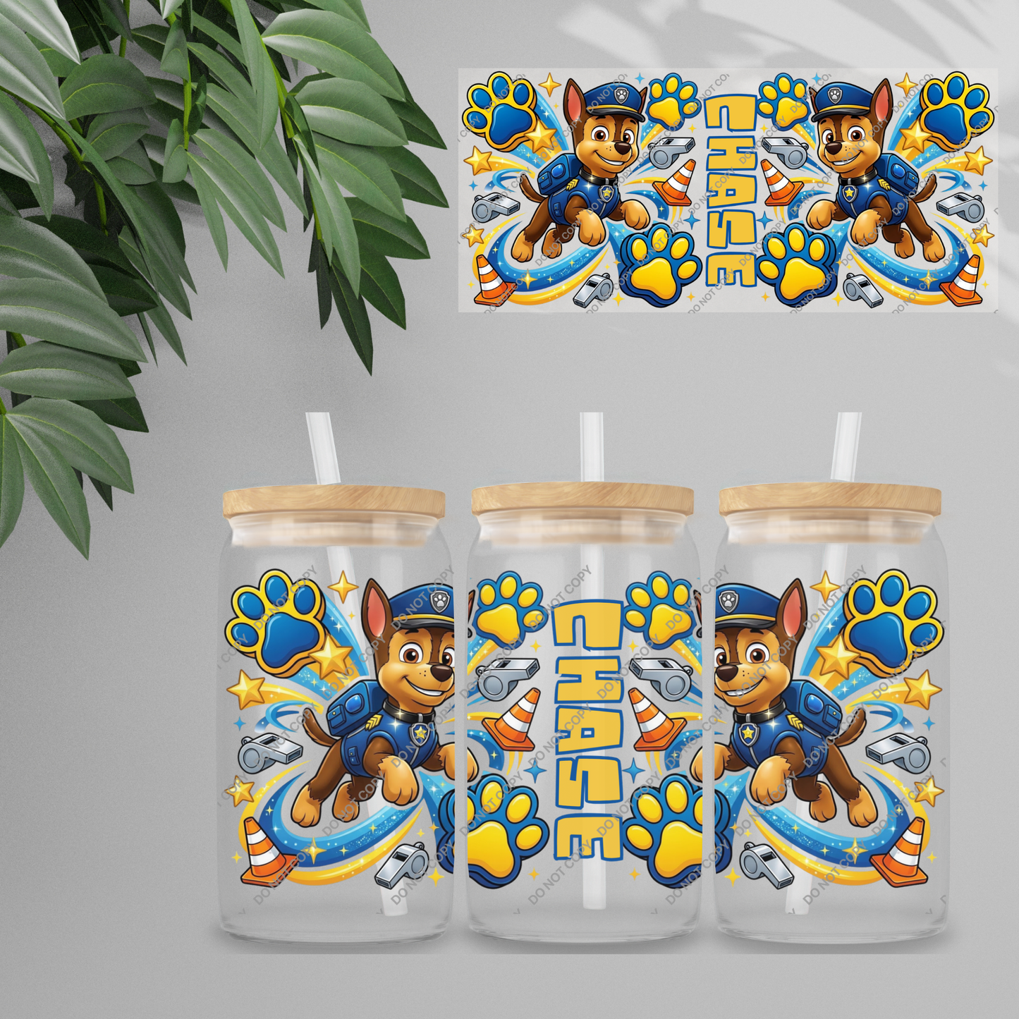 Double Sided UVDTF Wrap | 16oz Tumbler Transfer | 24cm x 11cm | characters 54