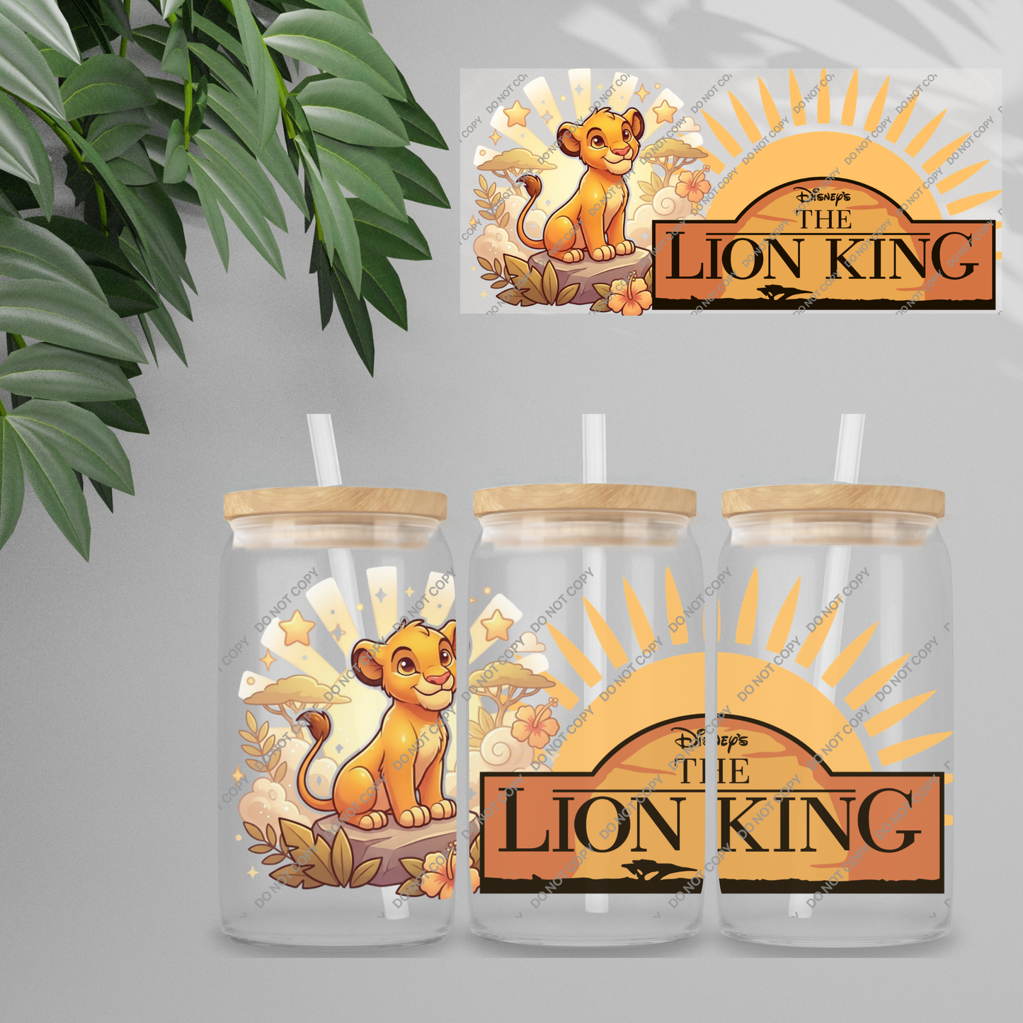 Double Sided UVDTF Wrap | 16oz Tumbler Transfer | 24cm x 11cm | characters 52