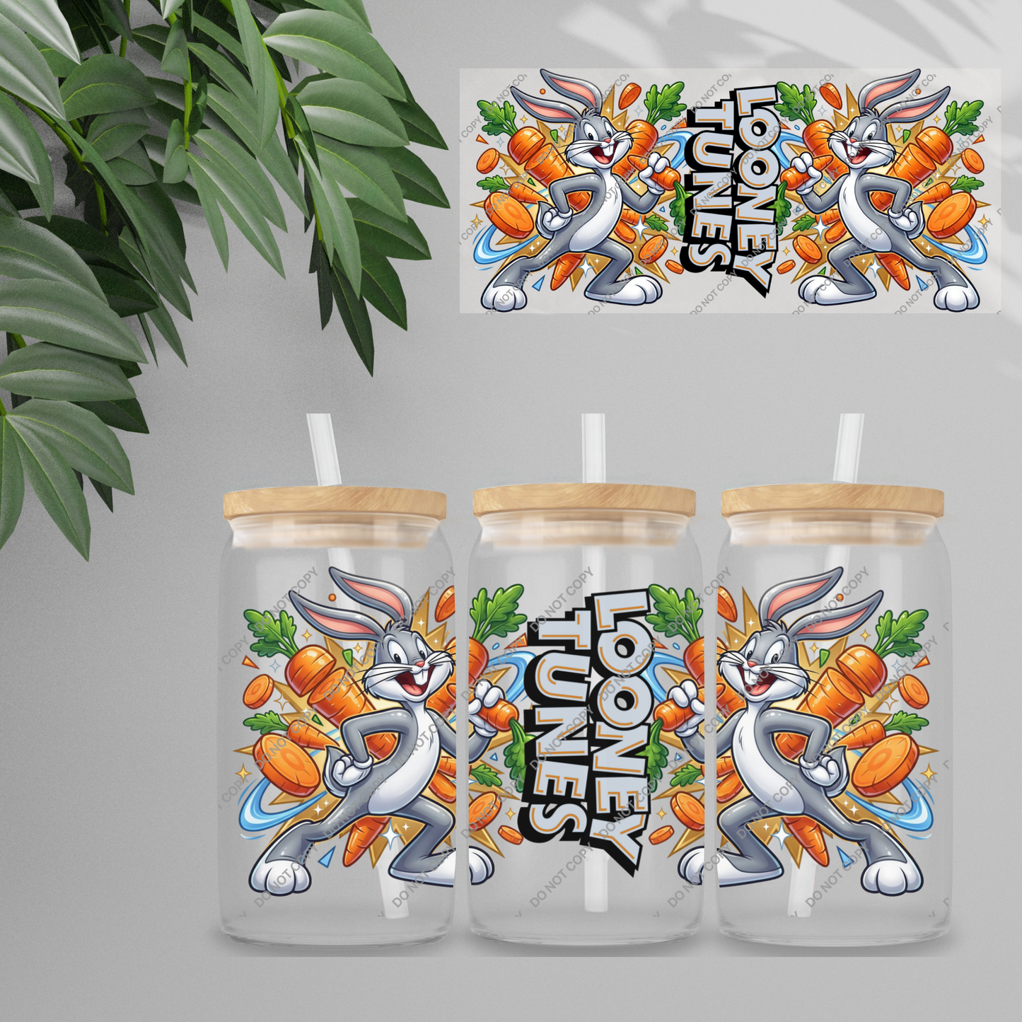 Double Sided UVDTF Wrap | 16oz Tumbler Transfer | 24cm x 11cm | characters 60