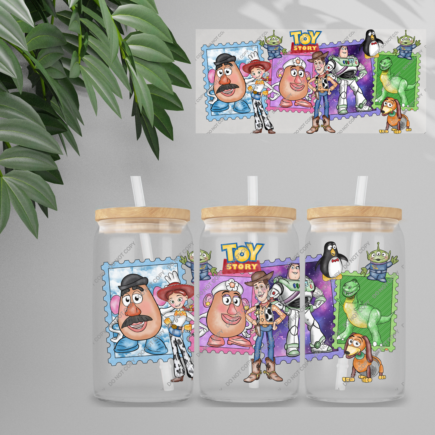 Double Sided UVDTF Wrap | 16oz Tumbler Transfer | 24cm x 11cm | characters 49