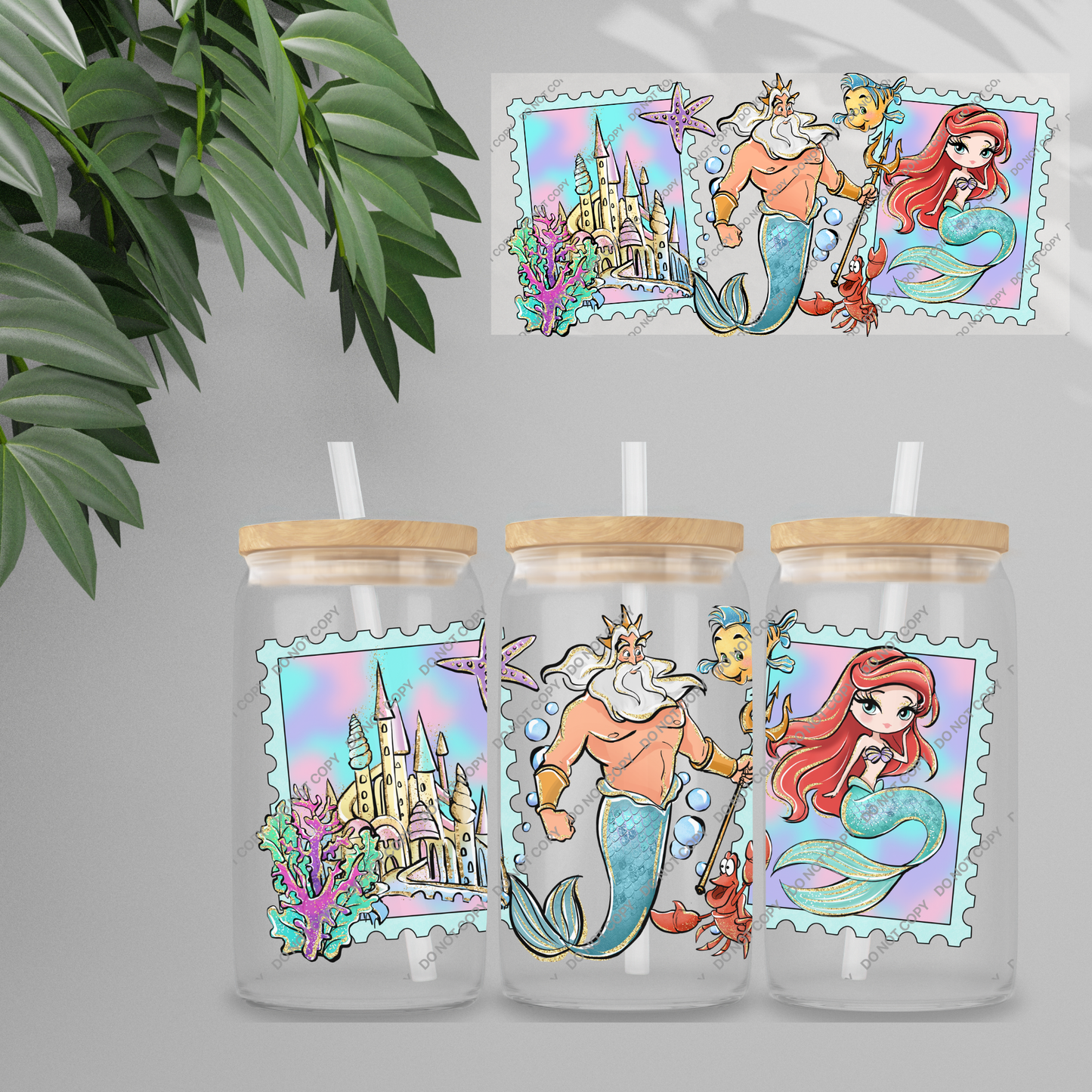 Double Sided UVDTF Wrap | 16oz Tumbler Transfer | 24cm x 11cm | characters 65
