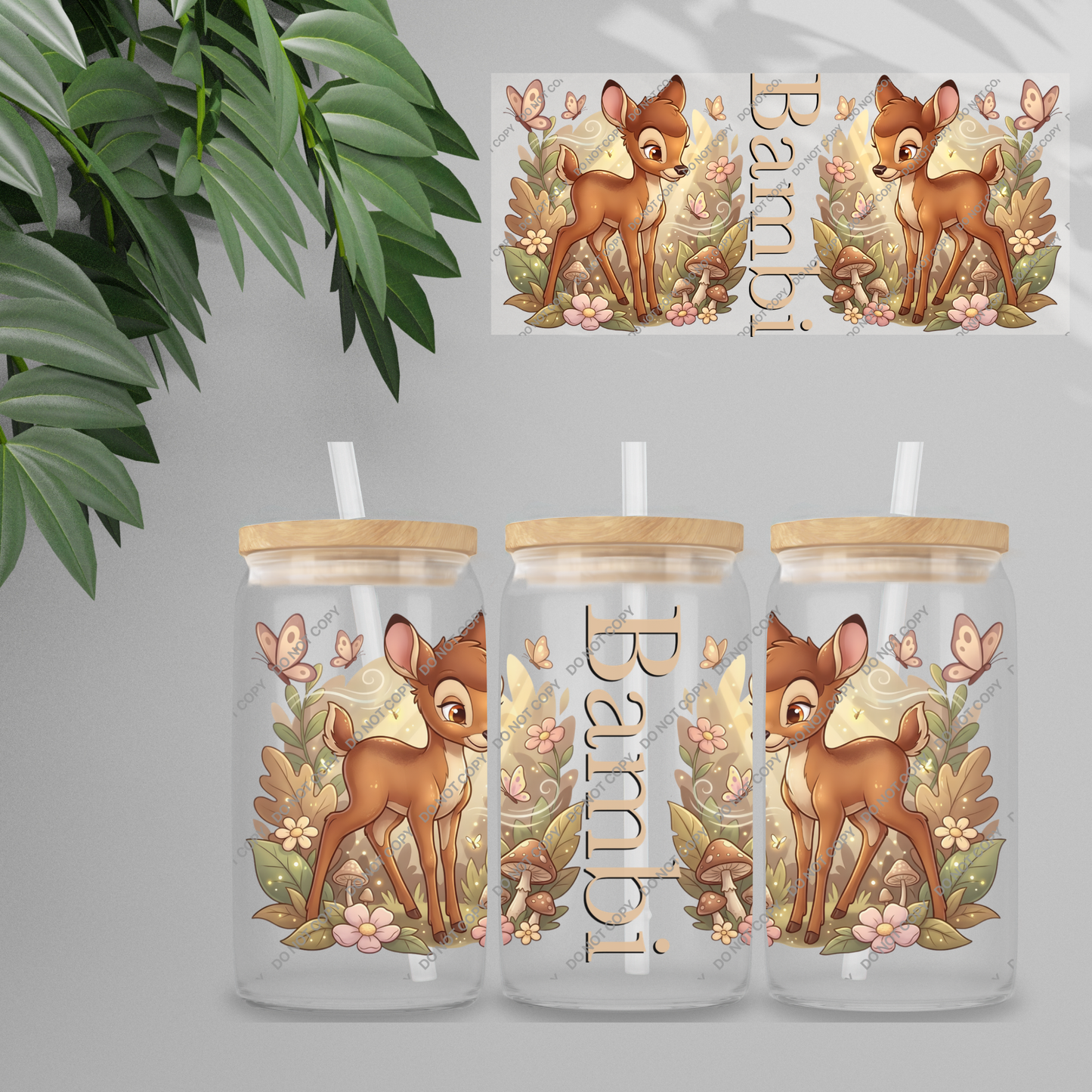 Double Sided UVDTF Wrap | 16oz Tumbler Transfer | 24cm x 11cm | characters 62