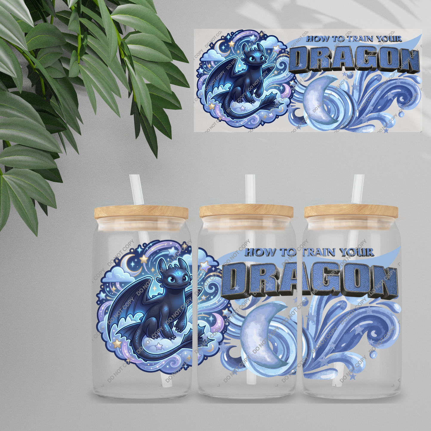 Double Sided UVDTF Wrap | 16oz Tumbler Transfer | 24cm x 11cm | characters 69
