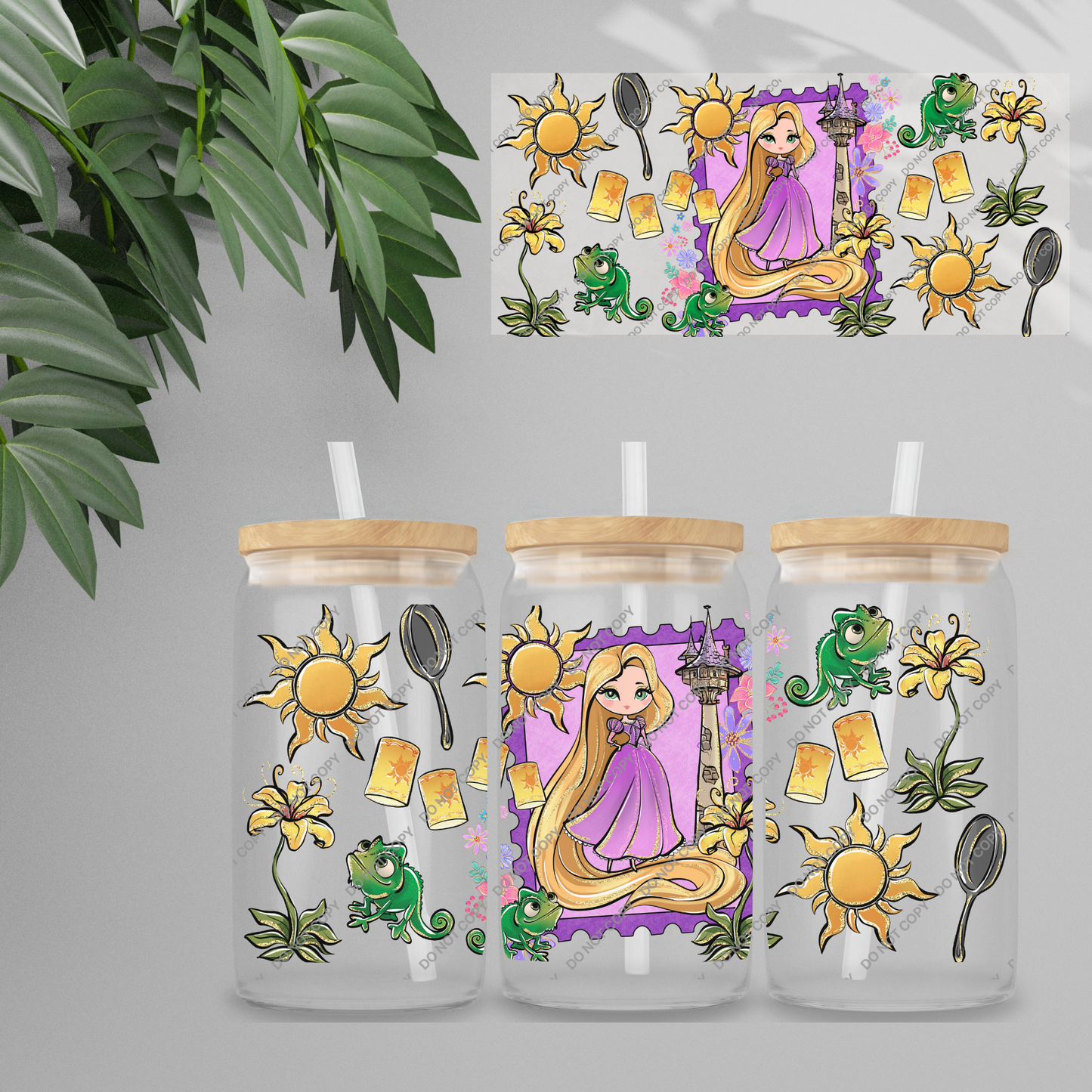 Double Sided UVDTF Wrap | 16oz Tumbler Transfer | 24cm x 11cm | characters 61