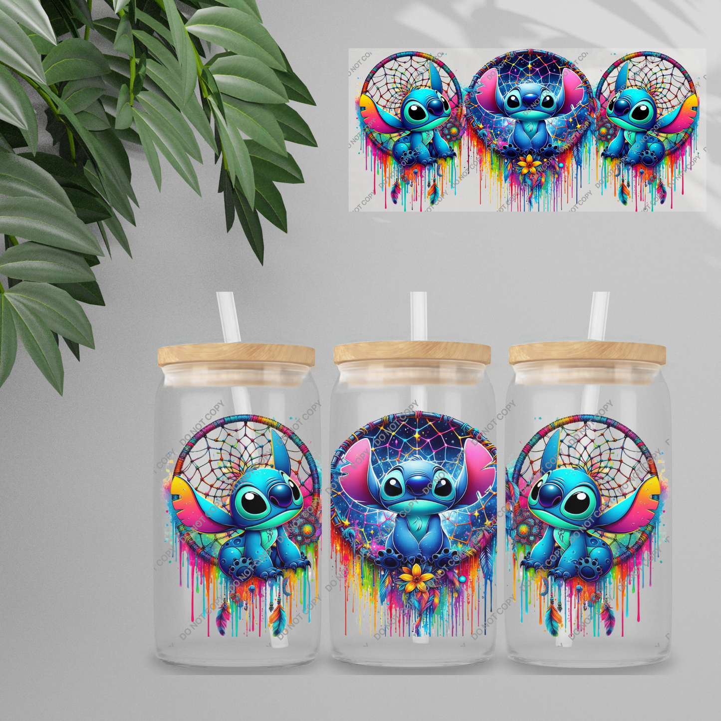 Double Sided UVDTF Wrap | 16oz Tumbler Transfer | 24cm x 11cm | characters 79