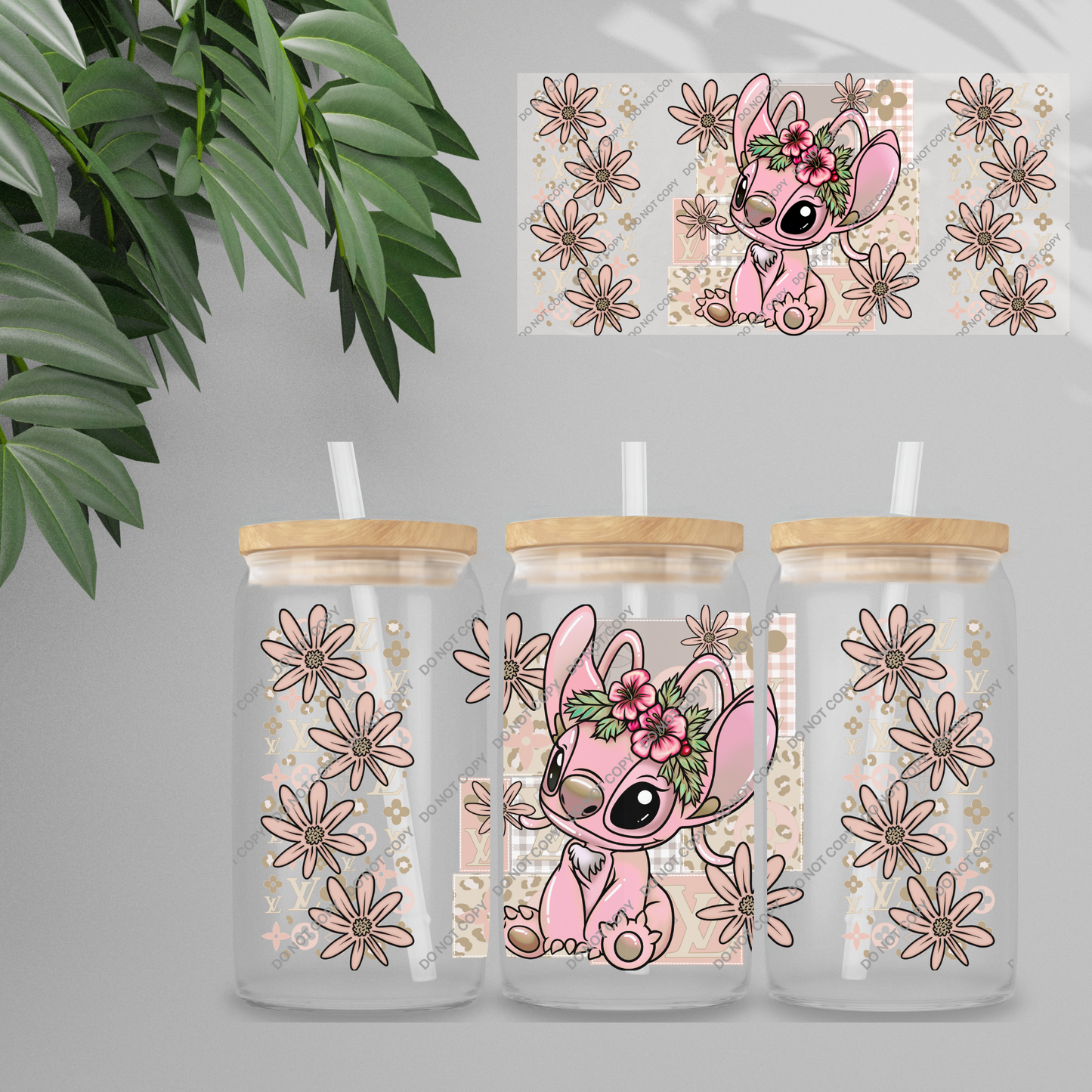 Double Sided UVDTF Wrap | 16oz Tumbler Transfer | 24cm x 11cm | characters 100