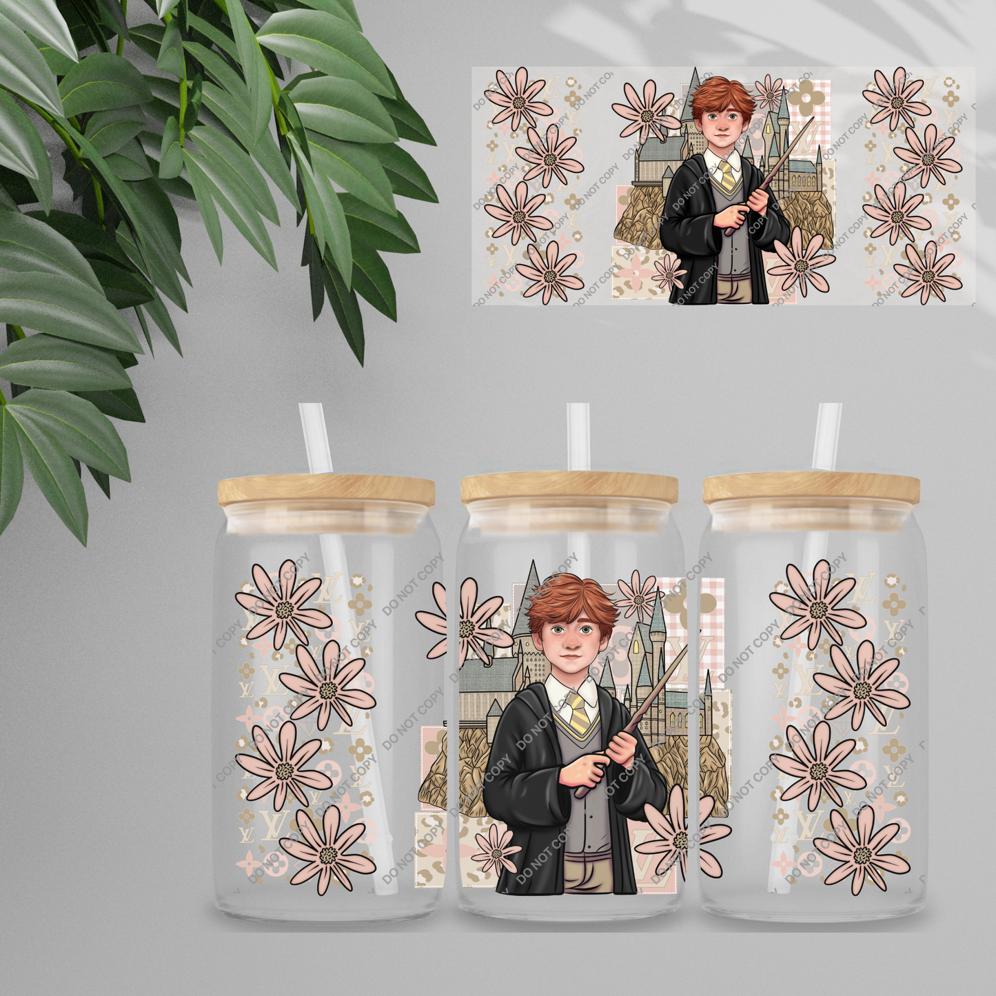 Double Sided UVDTF Wrap | 16oz Tumbler Transfer | 24cm x 11cm | characters 91