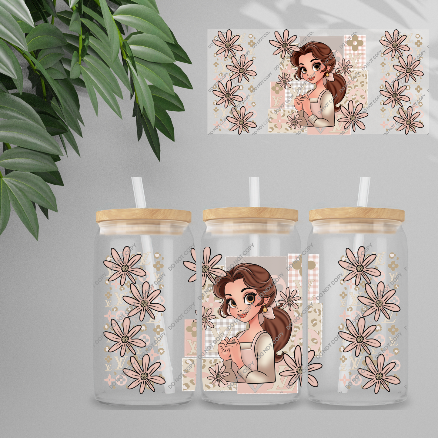 Double Sided UVDTF Wrap | 16oz Tumbler Transfer | 24cm x 11cm | characters 104