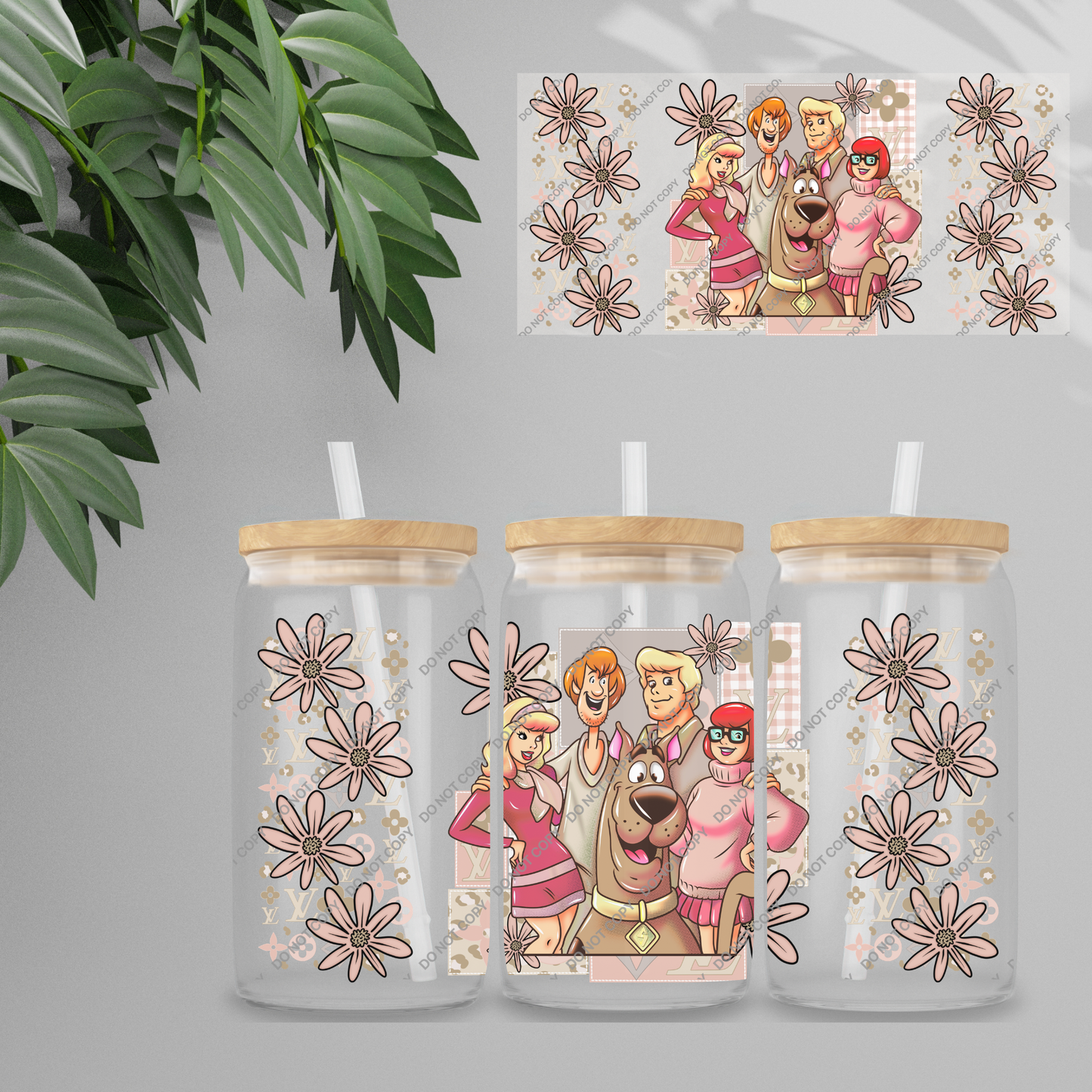Double Sided UVDTF Wrap | 16oz Tumbler Transfer | 24cm x 11cm | characters 98