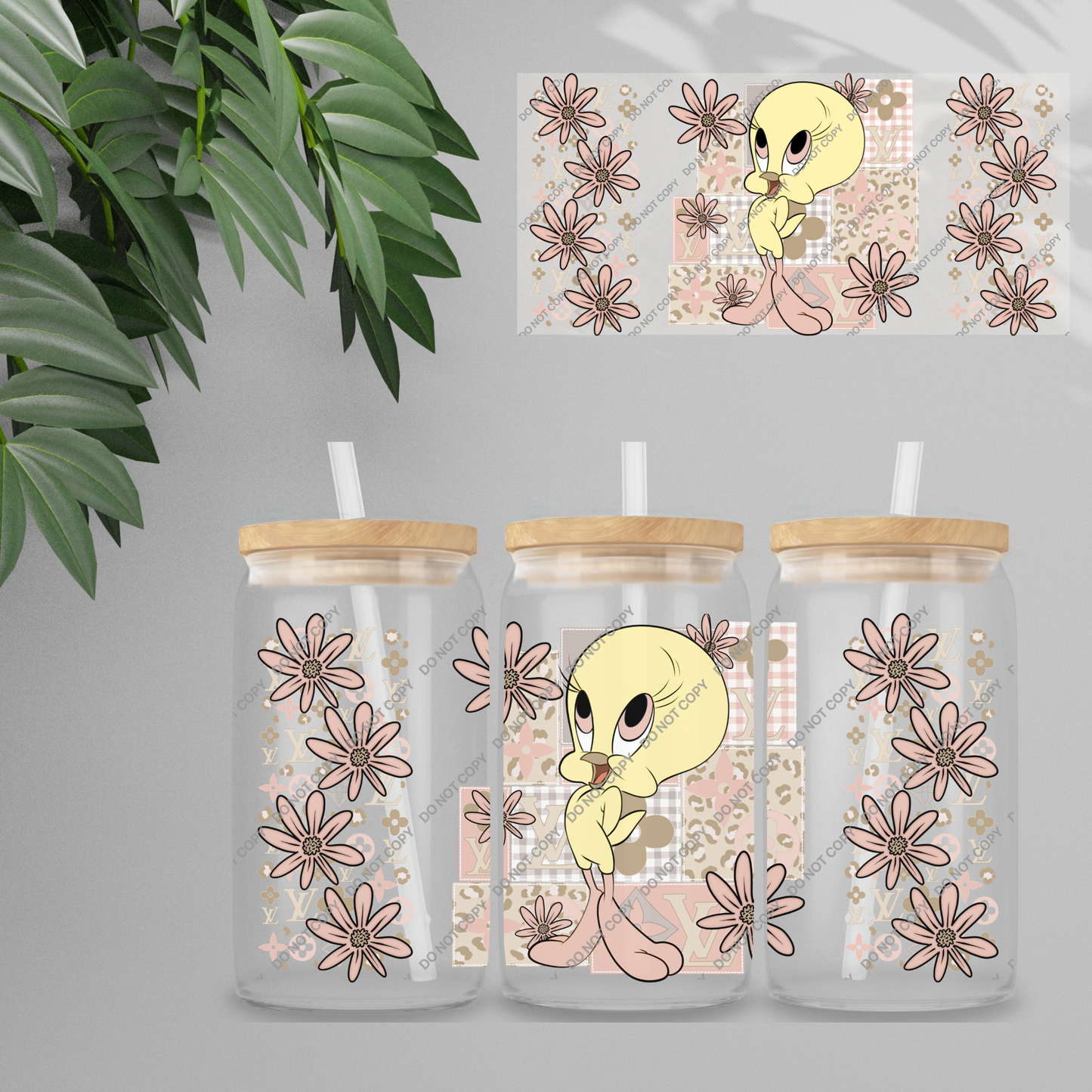 Double Sided UVDTF Wrap | 16oz Tumbler Transfer | 24cm x 11cm | characters 94
