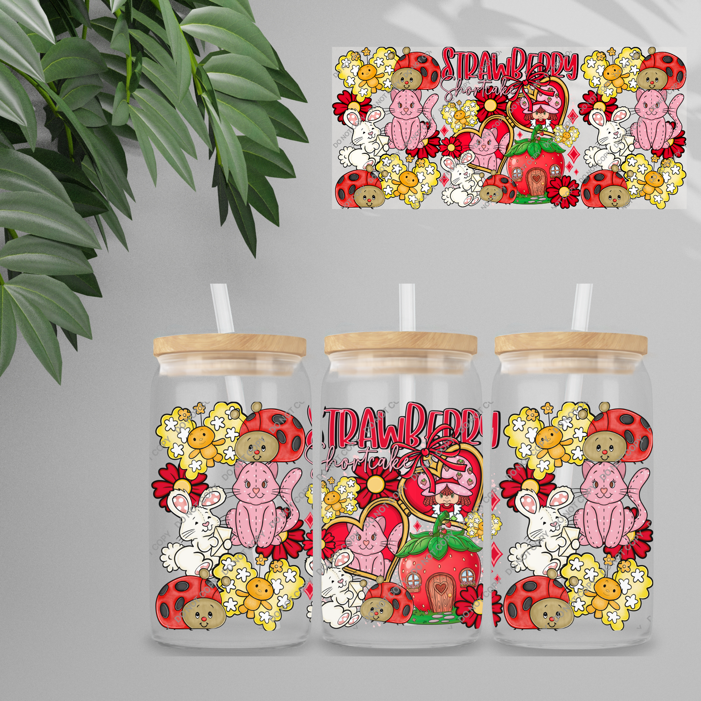 Double Sided UVDTF Wrap | 16oz Tumbler Transfer | 24cm x 11cm | characters 81