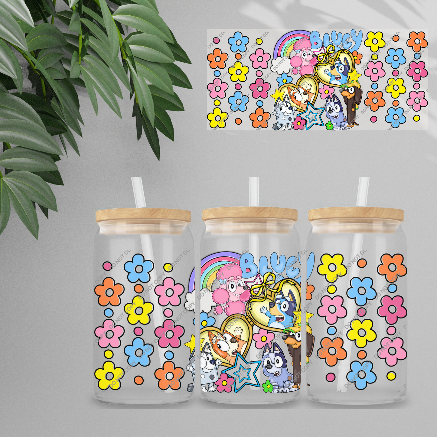 Double Sided UVDTF Wrap | 16oz Tumbler Transfer | 24cm x 11cm | characters 83