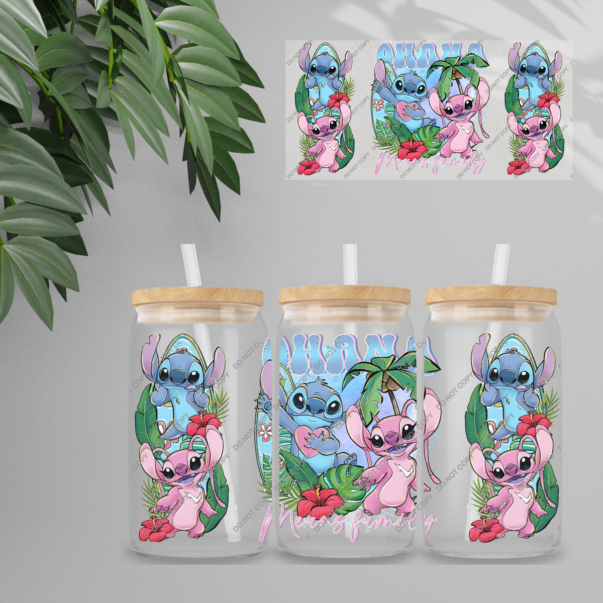 Double Sided UVDTF Wrap | 16oz Tumbler Transfer | 24cm x 11cm | characters 121