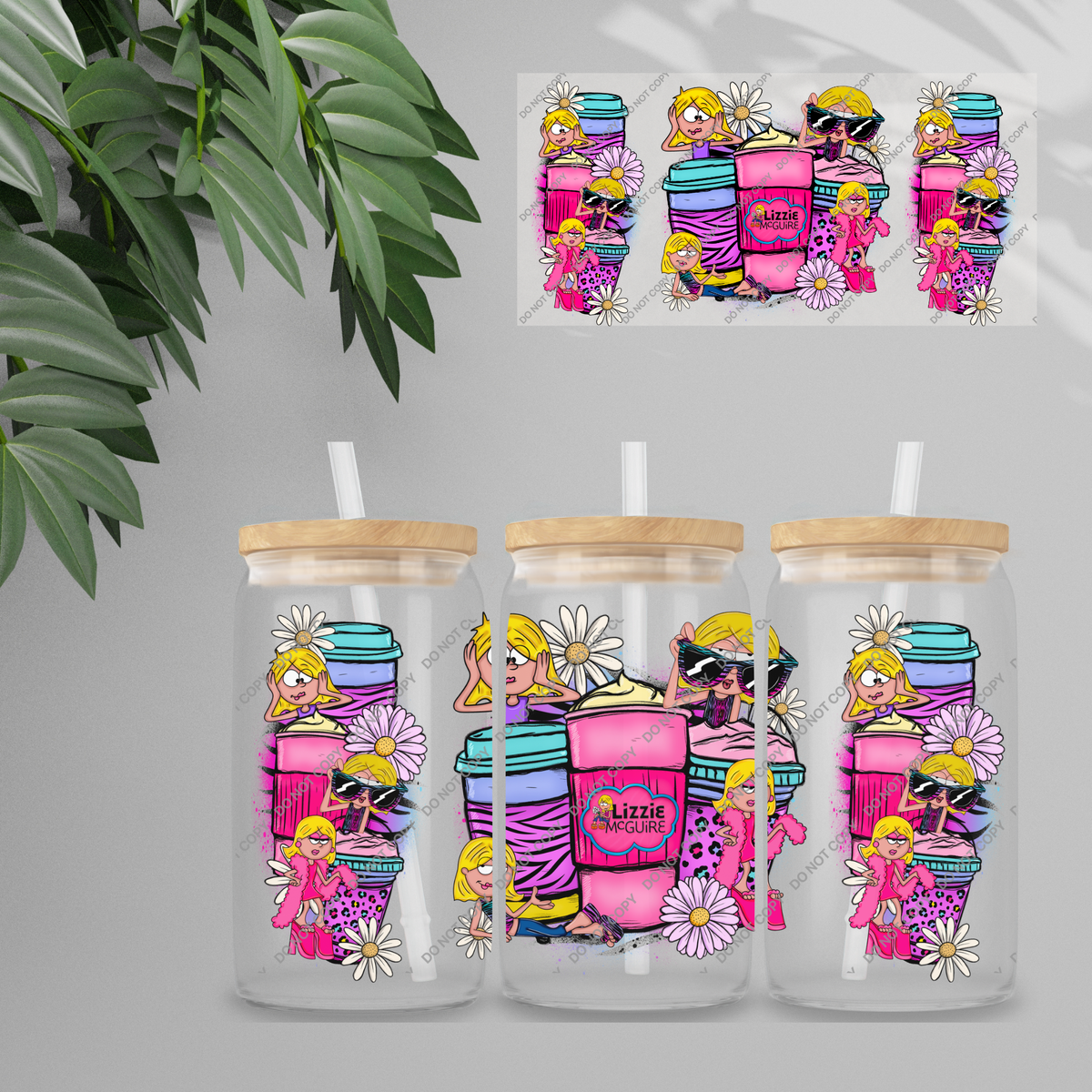 Double Sided UVDTF Wrap | 16oz Tumbler Transfer | 24cm x 11cm | characters 114