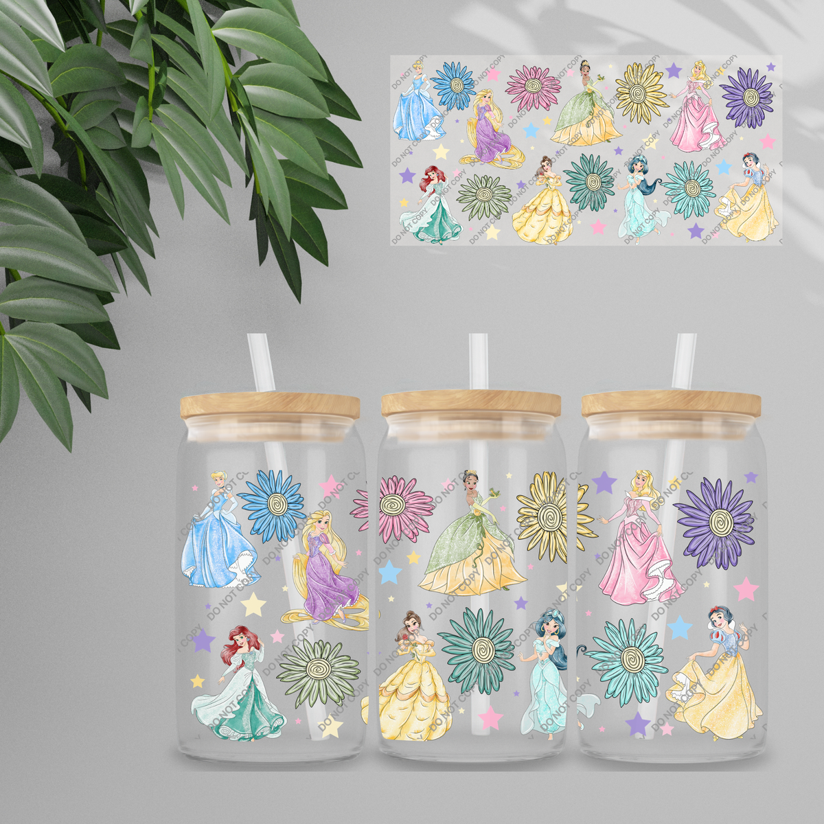 Double Sided UVDTF Wrap | 16oz Tumbler Transfer | 24cm x 11cm | characters 112