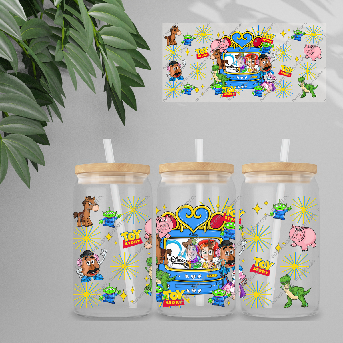 Double Sided UVDTF Wrap | 16oz Tumbler Transfer | 24cm x 11cm | characters 124