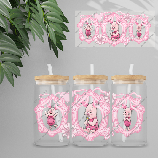 Double Sided UVDTF Wrap | 16oz Tumbler Transfer | 24cm x 11cm | Honey Bear & Friends | 123