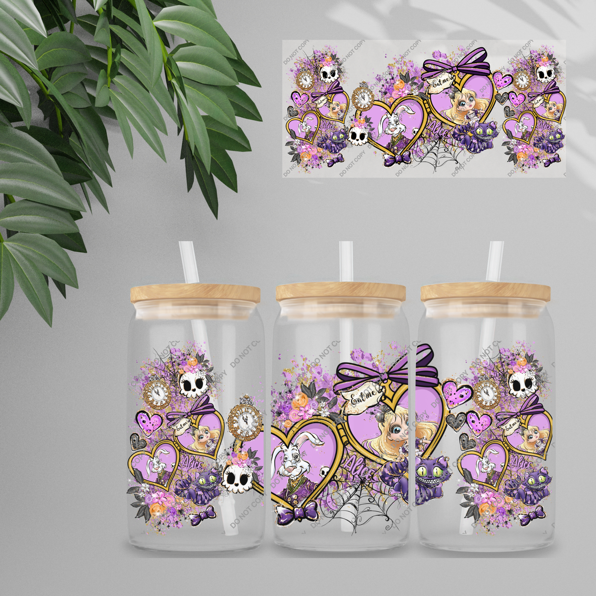 Double Sided UVDTF Wrap | 16oz Tumbler Transfer | 24cm x 11cm | characters 149