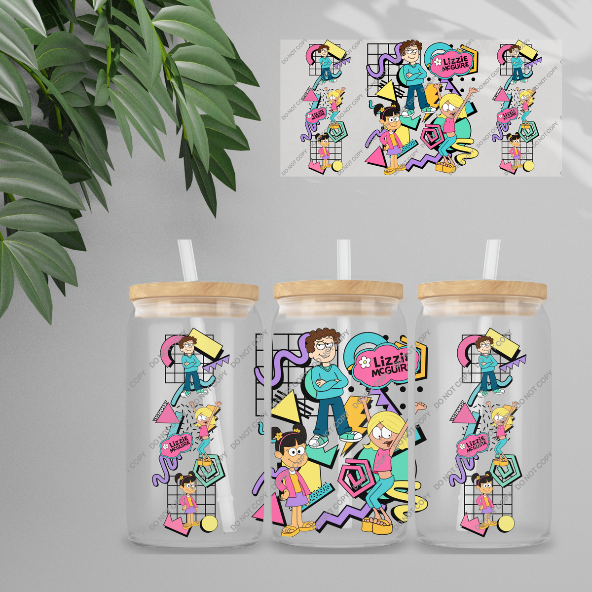 Double Sided UVDTF Wrap | 16oz Tumbler Transfer | 24cm x 11cm | characters 161