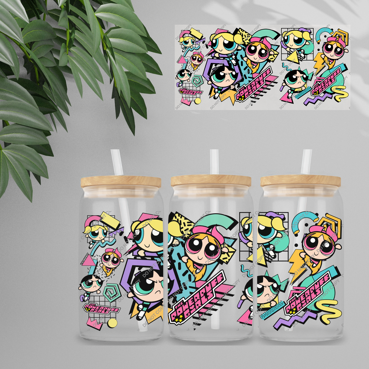 Double Sided UVDTF Wrap | 16oz Tumbler Transfer | 24cm x 11cm | characters 158