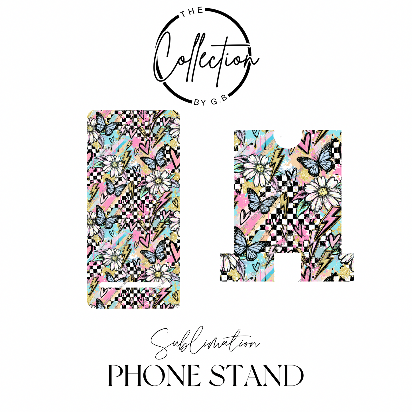 MDF Phone Stands | Sublimation Printed | Ready to Use | Design 107