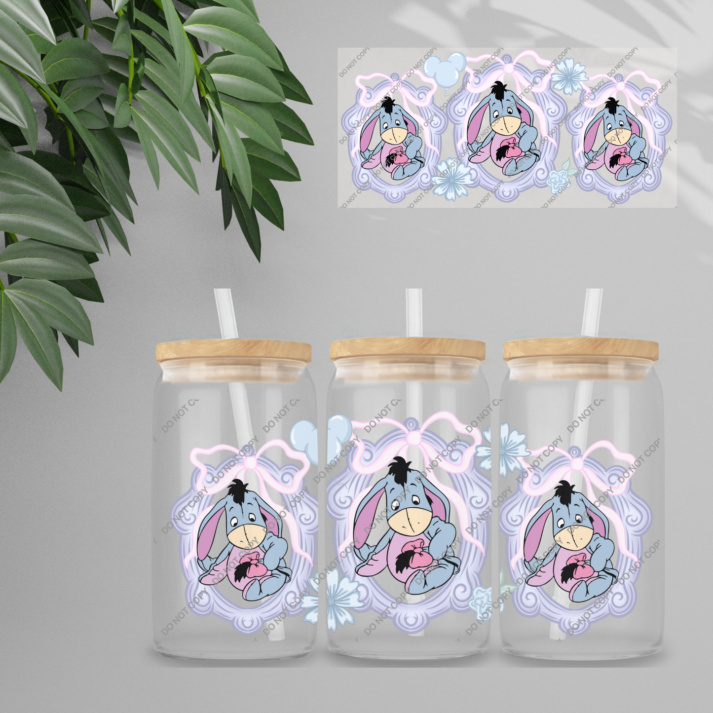 Double Sided UVDTF Wrap | 16oz Tumbler Transfer | 24cm x 11cm | Honey Bear & Friends | 129