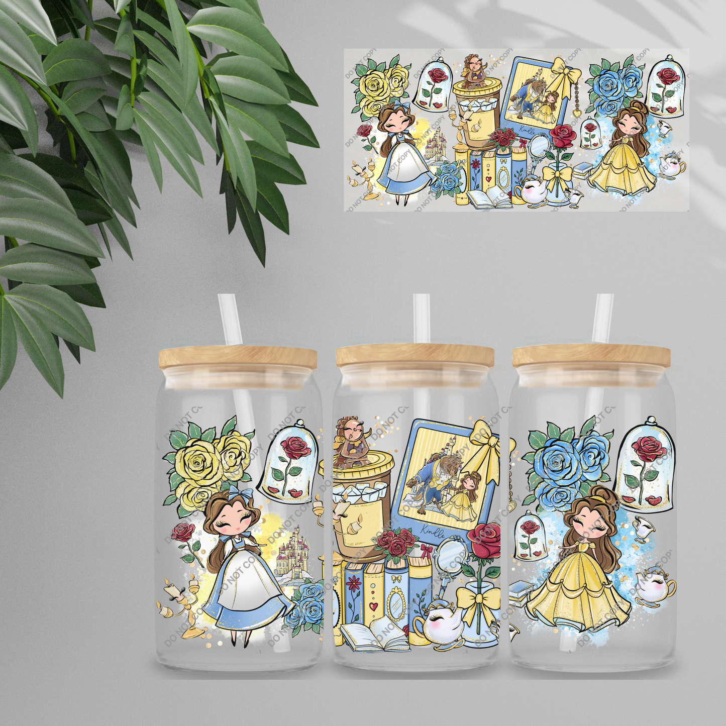 Double Sided UVDTF Wrap | 16oz Tumbler Transfer | 24cm x 11cm | characters 178