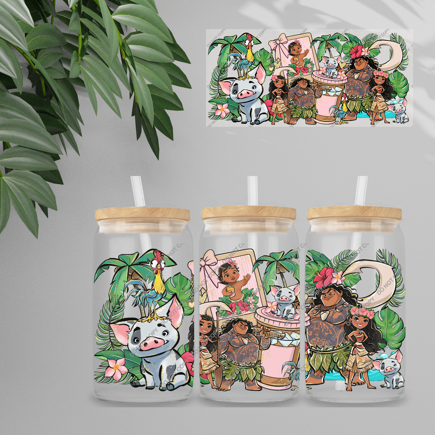Double Sided UVDTF Wrap | 16oz Tumbler Transfer | 24cm x 11cm | characters 181