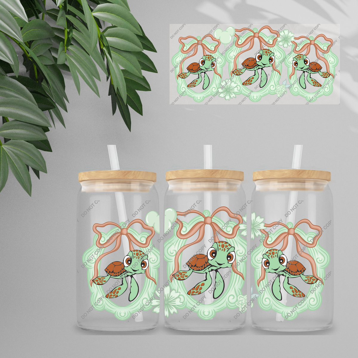 Double Sided UVDTF Wrap | 16oz Tumbler Transfer | 24cm x 11cm | characters 165