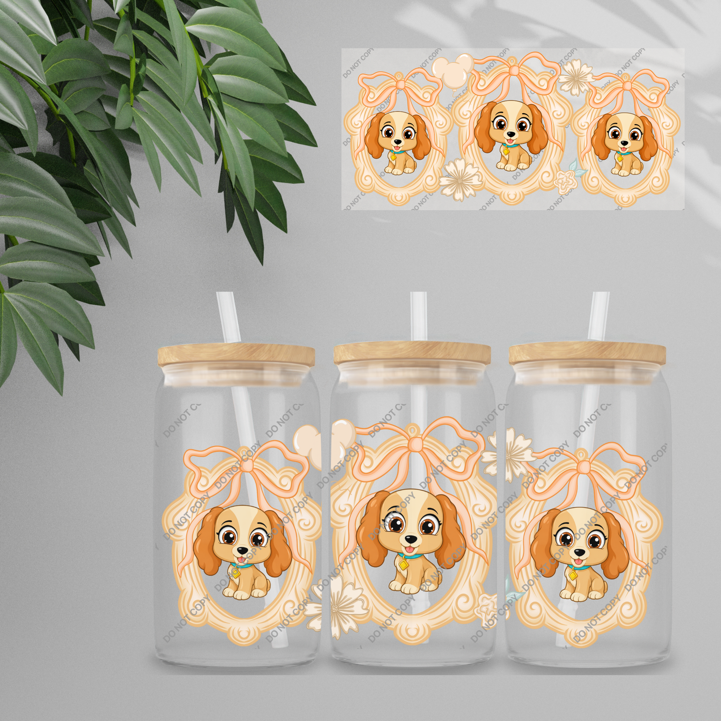Double Sided UVDTF Wrap | 16oz Tumbler Transfer | 24cm x 11cm | characters 164