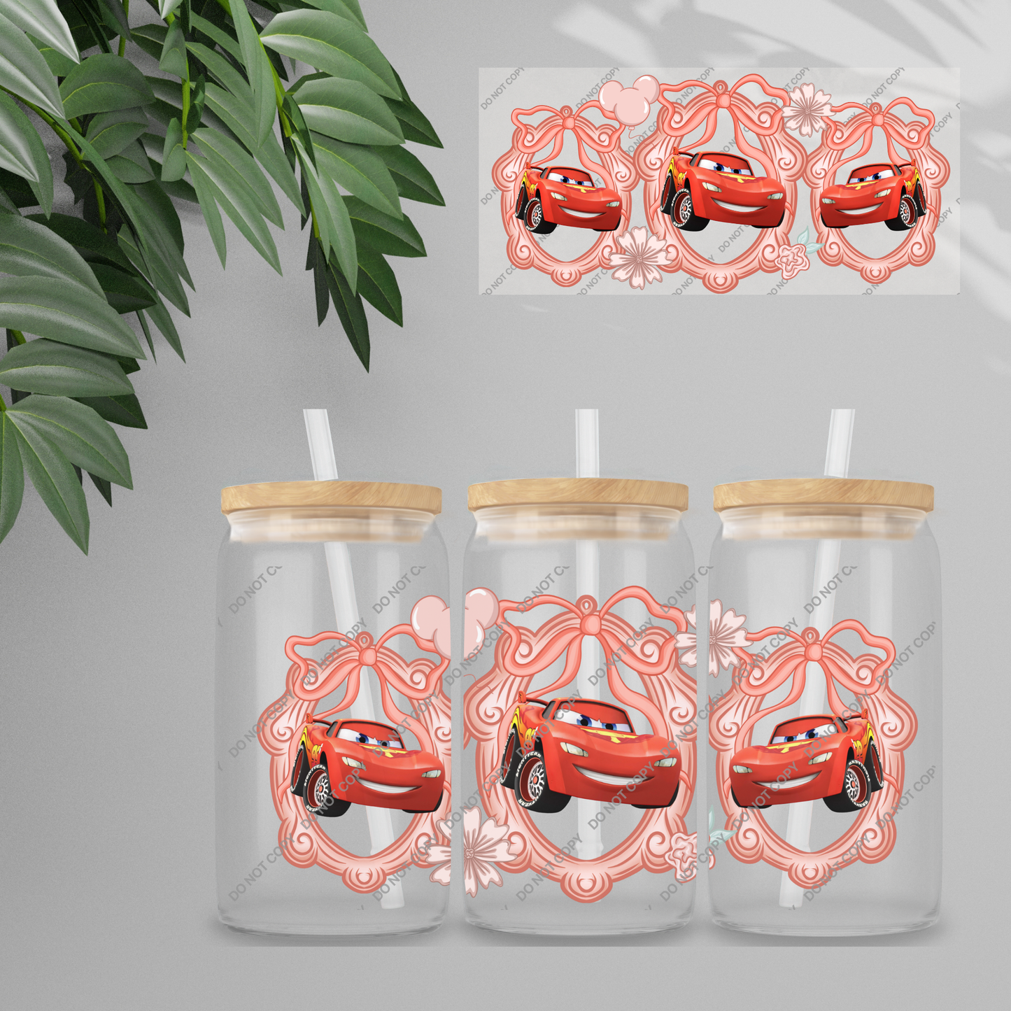 Double Sided UVDTF Wrap | 16oz Tumbler Transfer | 24cm x 11cm | characters 170