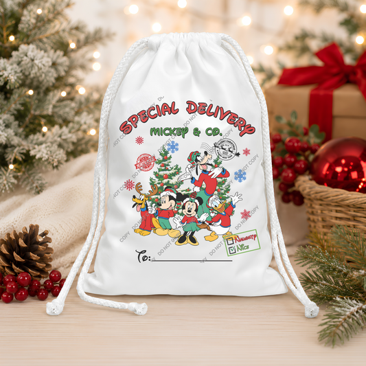 Santa Sack DTF Heat Transfer | 25cm Transfer | Design 6
