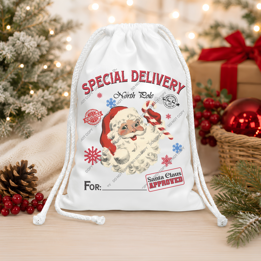 Santa Sack DTF Heat Transfer | 25cm Transfer | Design 4
