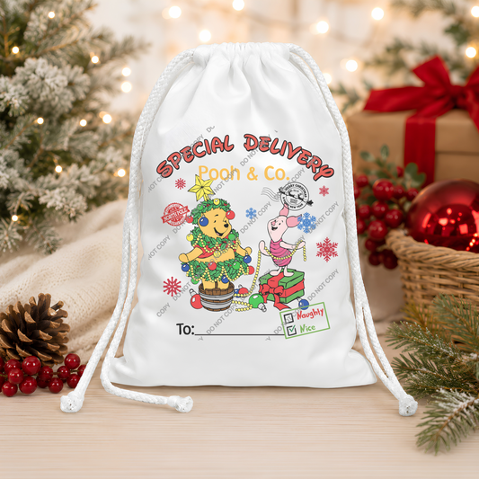 Santa Sack DTF Heat Transfer | 25cm Transfer | Design 1