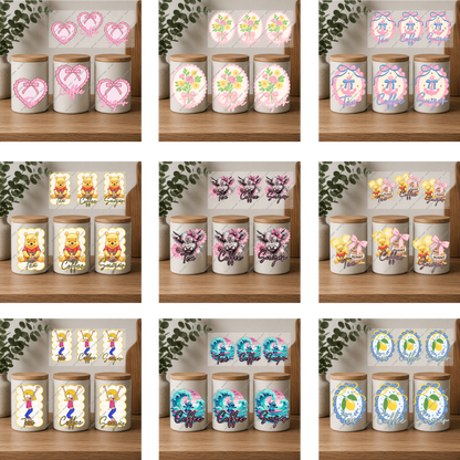 Tea, Coffee & Sugar Canister Double Sided | UVDTF Wrap Set
