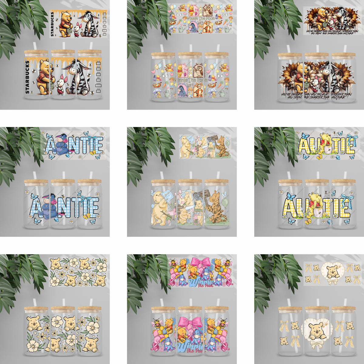 UVDTF Wrap - Honey Bear & Friends Double Sided | 16oz Tumbler Transfer
