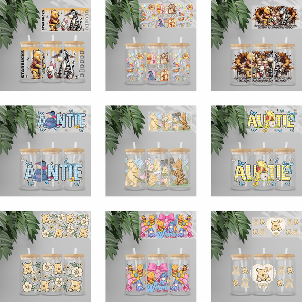 UVDTF Wrap - Honey Bear & Friends Double Sided | 16oz Tumbler Transfer