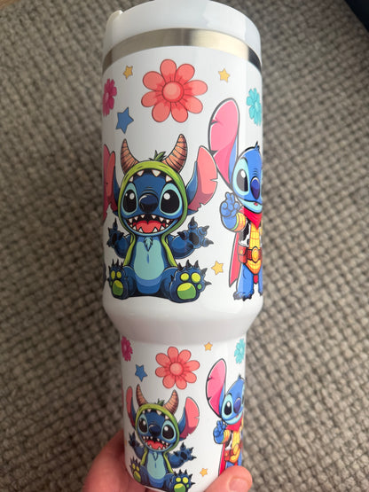 40oz Stainless Steel Tumbler | Insulated Drinkware | Blue Alien Costumes