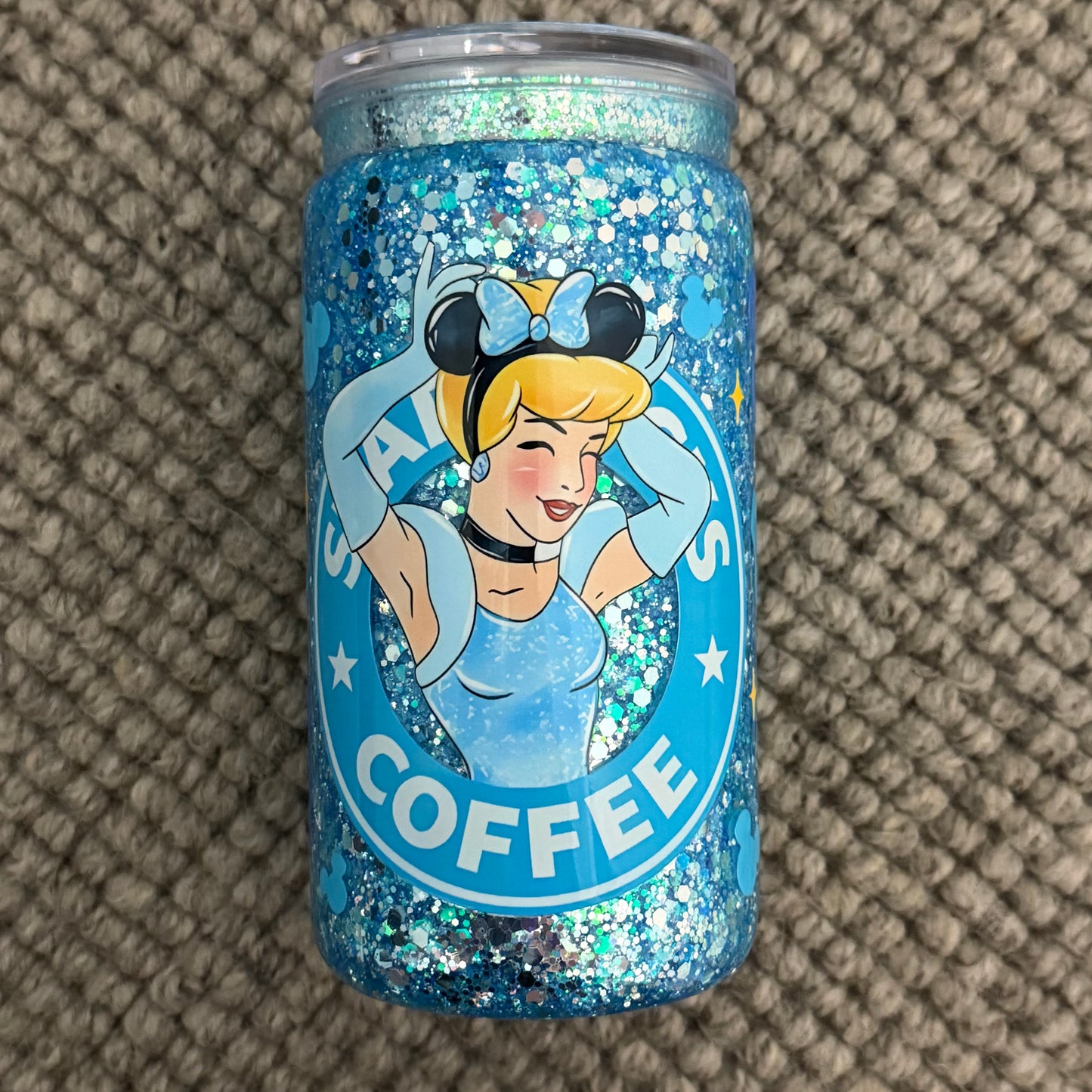 ❄️ 16oz Acrylic Snow Globe Tumbler (princess)