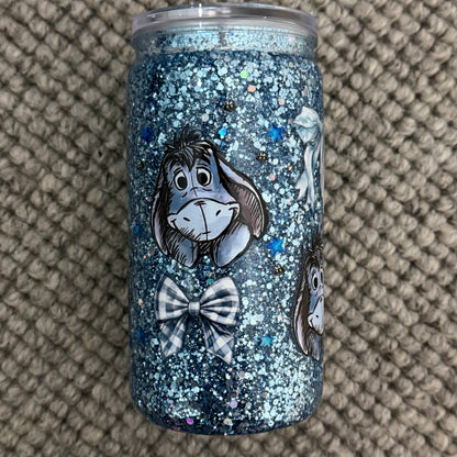 16oz Acrylic Snow Globe Tumbler | blue Donkey
